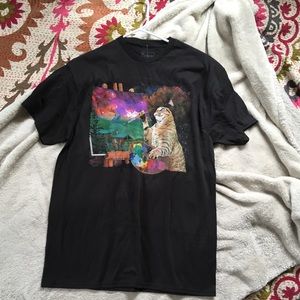NWT Spencer’s Bob Ross Cat Graphic Tee